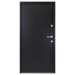 vidaXL Priekinės durys antracito spalvos 90x200cm 3190560 цена и информация | Межкомнатные двери | pigu.lt