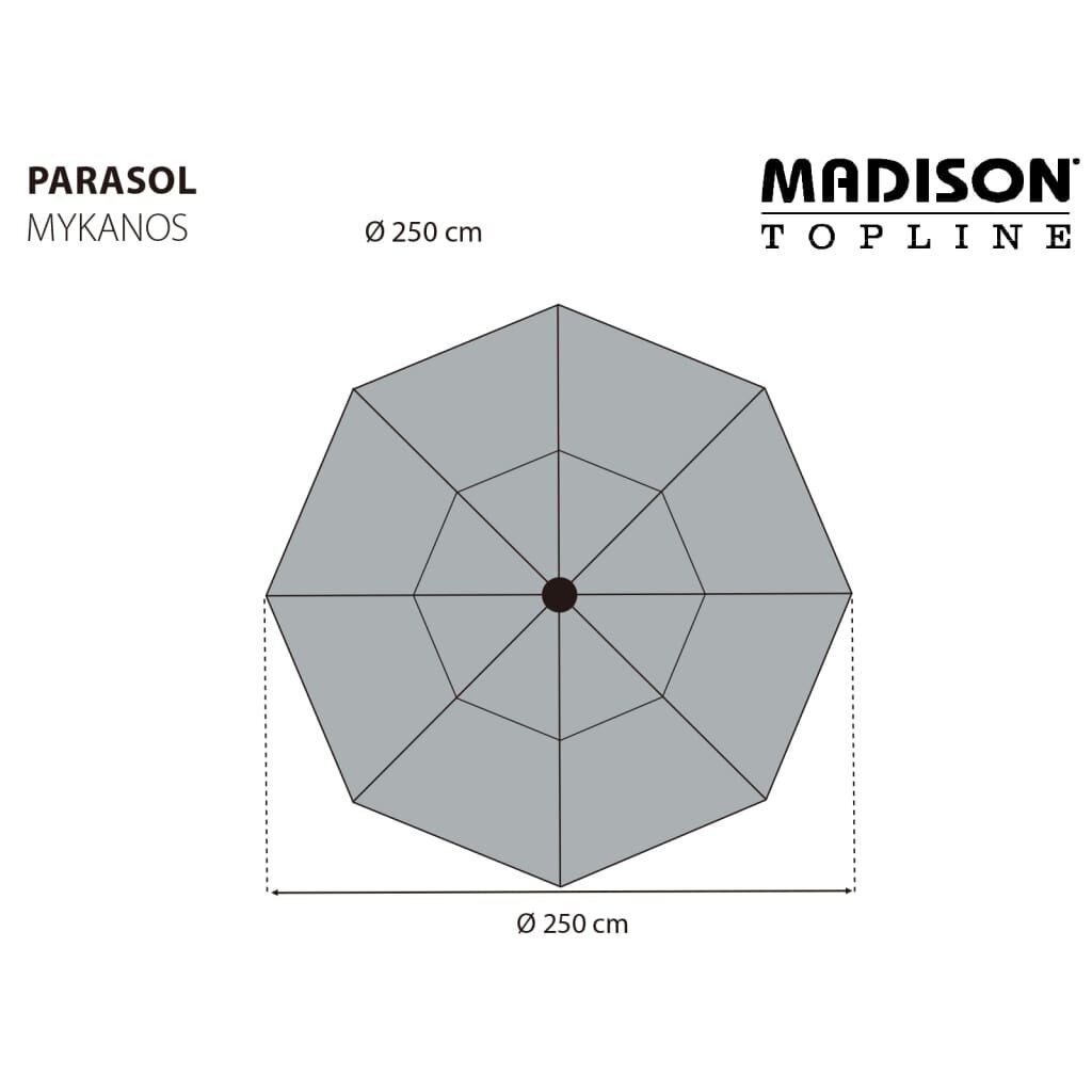 Madison Skėtis nuo saulės Madison Mykanos, 250cm, žalias kaina ir informacija | Skėčiai, markizės, stovai | pigu.lt