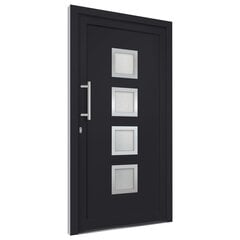 vidaXL Priekinės durys antracito spalvos 98x190cm kaina ir informacija | Lauko durys | pigu.lt