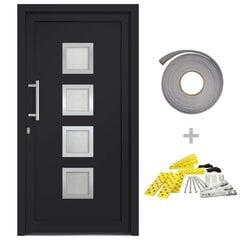 vidaXL Priekinės durys antracito spalvos 98x190cm цена и информация | Уличные двери | pigu.lt