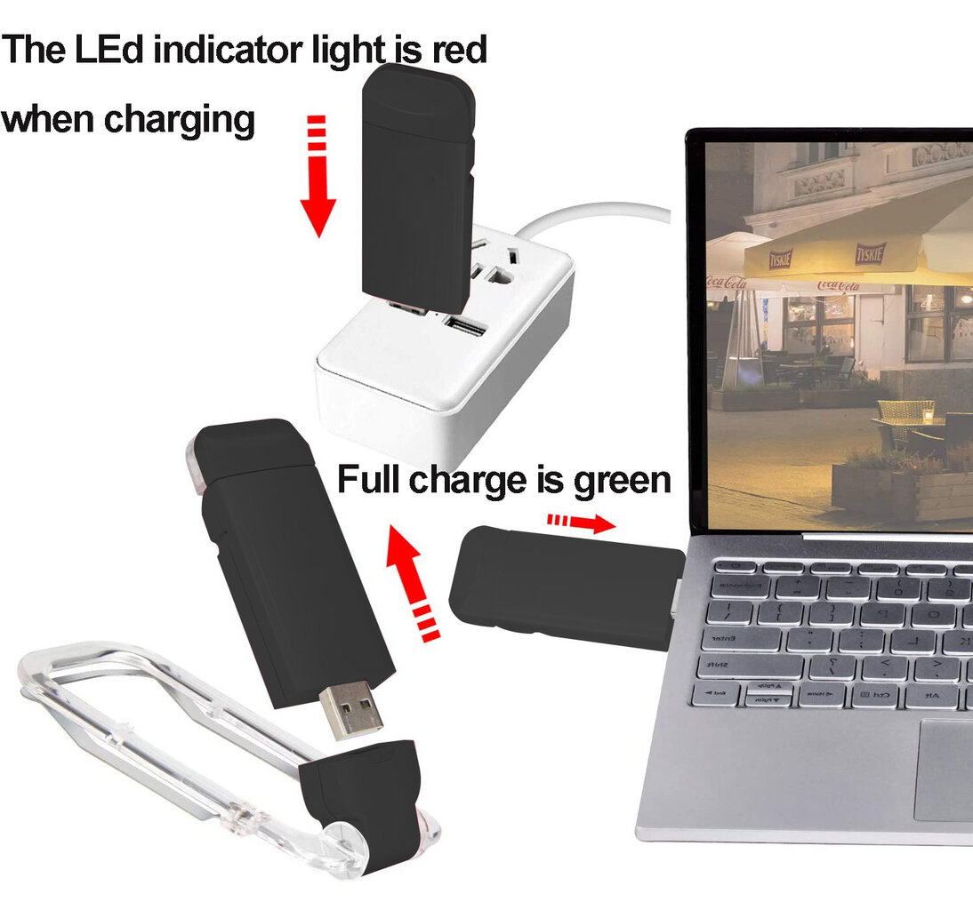 USB LED naktinio skaitymo lemputė цена и информация | Vaikiški šviestuvai | pigu.lt