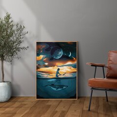 Картина по номерам "Путешествие с китом" Oh Art! 40x50 см цена и информация | Живопись по номерам | pigu.lt