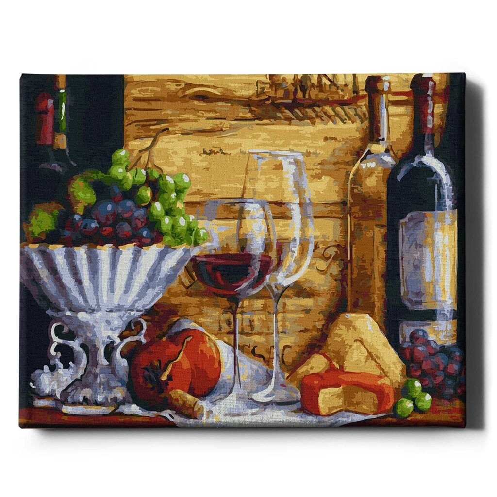 Tapyba pagal skaičius Vynas ir vynuogės Oh Art!, 40x50 cm kaina ir informacija | Tapyba pagal skaičius | pigu.lt