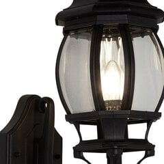 Searchlight уличный, фасадный настенный светильник Bel Aire, 1x60WxE27, IP44, черный, 7144-1 цена и информация | Уличные светильники | pigu.lt