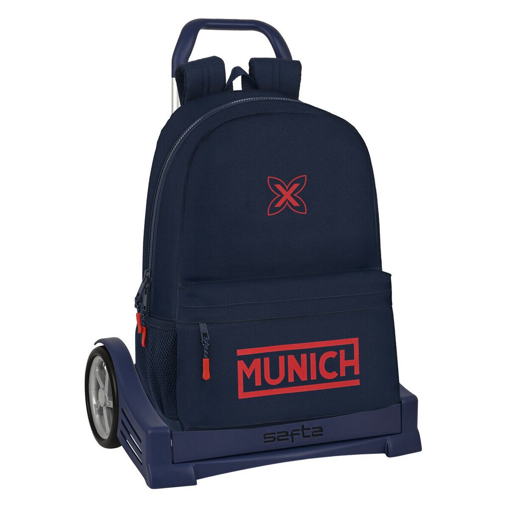 Mokyklinė kuprinė su ratukais Munich Flash, mėlyna kaina ir informacija | Kuprinės mokyklai, sportiniai maišeliai | pigu.lt
