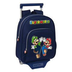 Mokyklinė kuprinė su ratukais Safta Super Mario, mėlyna kaina ir informacija | Kuprinės mokyklai, sportiniai maišeliai | pigu.lt