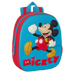 Mokyklinė kuprinė Safta Peliukas Mikis (Mickey Mouse) 3D, raudona/mėlyna цена и информация | Школьные рюкзаки, спортивные сумки | pigu.lt