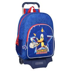 Mokyklinė kuprinė su ratukais Safta Sonic Let's roll, mėlyna цена и информация | Школьные рюкзаки, спортивные сумки | pigu.lt