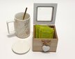 Medinė dėžutė arbatai 10x10x8 cm kaina ir informacija | Interjero detalės | pigu.lt
