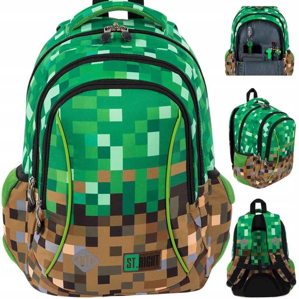 Mokyklinė kuprinė Minecraft kaina ir informacija | Kuprinės mokyklai, sportiniai maišeliai | pigu.lt