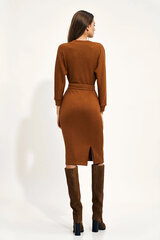 Suknelė moterims S210, ruda kaina ir informacija | Suknelės | pigu.lt