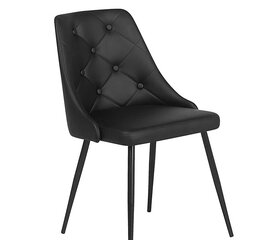 2-ių kėdžių komplektas Beliani Valerie, juodas kaina ir informacija | Virtuvės ir valgomojo kėdės | pigu.lt