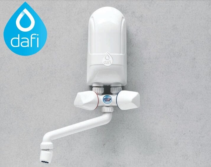 Momentinis vandens šildytuvas Dafi 5,5 kW su baltu čiaupu 230 V kaina ir informacija | Vandens šildytuvai | pigu.lt
