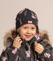 Шапка-шлем для детей Lenne Kevis 23987*4200, черная/розовая цена и информация | Шапки, перчатки, шарфы для девочек | pigu.lt