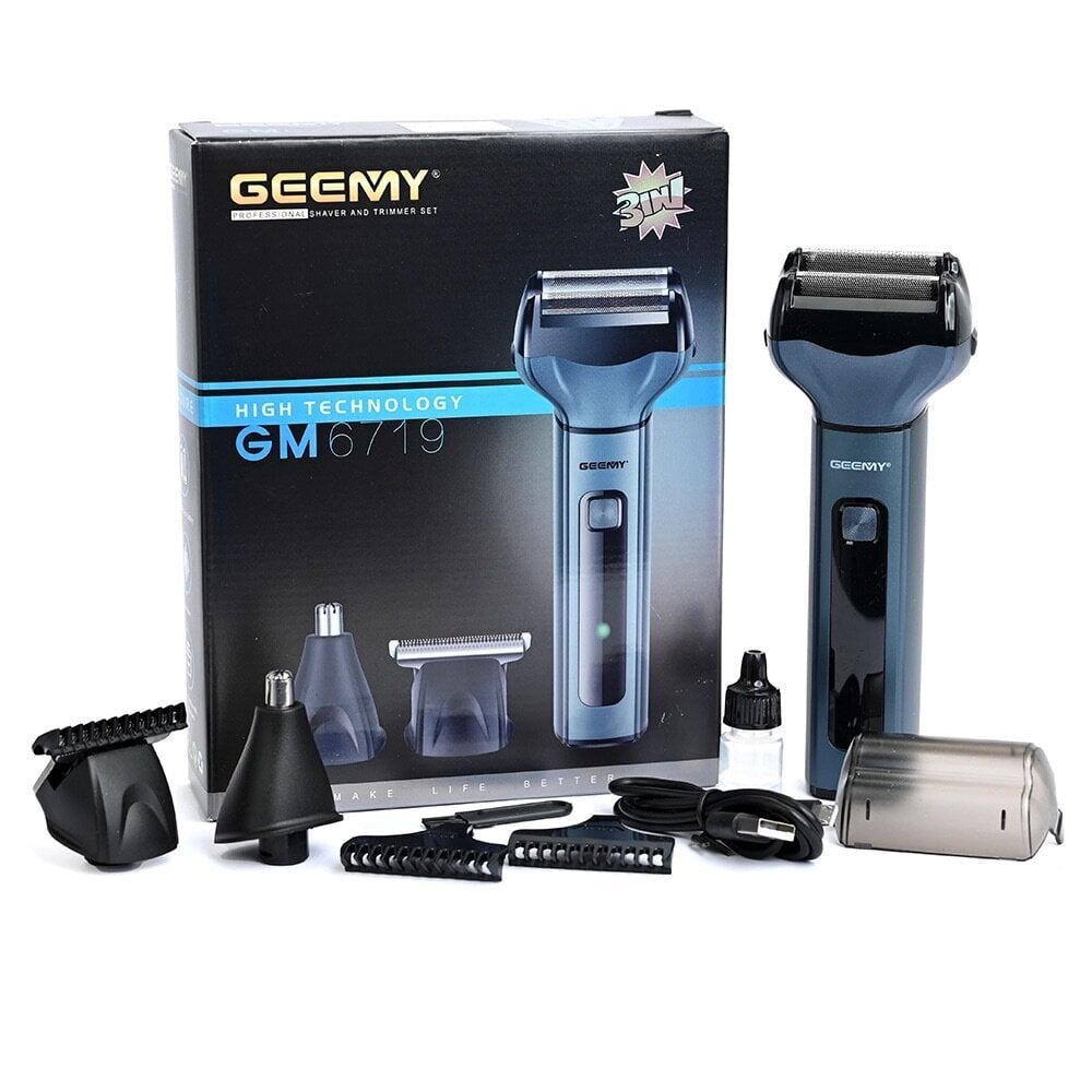 Geemy 3in1 GM6719 цена и информация | Plaukų kirpimo mašinėlės | pigu.lt