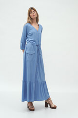 Длинное синее платье с карманами - S174 цена и информация | Платья | pigu.lt