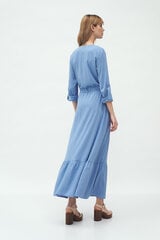 Длинное синее платье с карманами - S174 цена и информация | Платья | pigu.lt