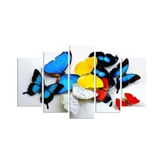 Репродукция из пяти частей Бабочки цена и информация | Репродукции, картины | pigu.lt
