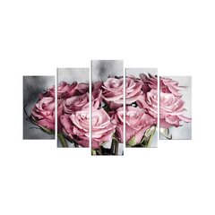Penkių dalių reprodukcija Rožės kaina ir informacija | Reprodukcijos, paveikslai | pigu.lt