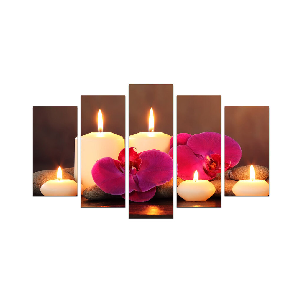 Penkių dalių reprodukcija Žvakės kaina ir informacija | Reprodukcijos, paveikslai | pigu.lt