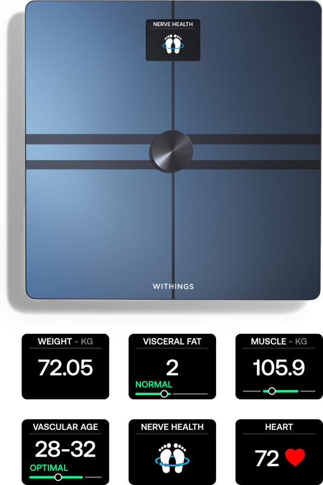 Withings Body Comp Black kaina ir informacija | Svarstyklės (buitinės) | pigu.lt