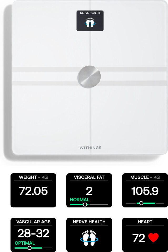 Withings Body Comp White цена и информация | Svarstyklės (buitinės) | pigu.lt