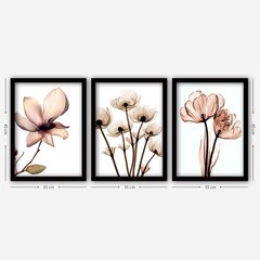 Trijų dalių reprodukcija Gėlės 3SC157 kaina ir informacija | Reprodukcijos, paveikslai | pigu.lt