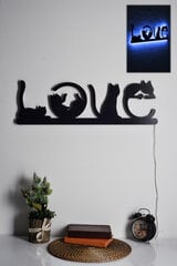 Dekoratyvinis sieninis apšvietimas Cat Love, 1 vnt. kaina ir informacija | Interjero detalės | pigu.lt