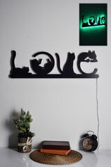 Dekoratyvinis sieninis apšvietimas Cat Love, 1 vnt. kaina ir informacija | Interjero detalės | pigu.lt