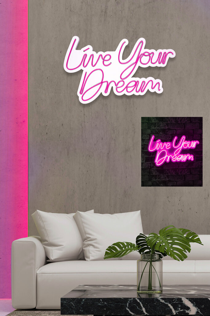 Dekoratyvinis sieninis apšvietimas Live Your Dream, 1 vnt. цена и информация | Interjero detalės | pigu.lt