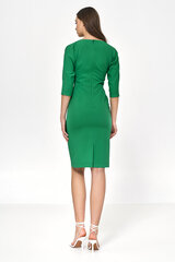 Зеленое платье с асимметричными драпировками - S218 цена и информация | Платья | pigu.lt