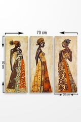 Репродукция из трех частей Женщины Африки цена и информация | Репродукции, картины | pigu.lt