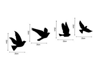 Sienų dekoracija Birds, 1 vnt kaina ir informacija | Interjero detalės | pigu.lt