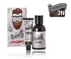 BEARDBURYS Окрашивающий шампунь для волос, бороды и усов, 3N Темно-коричневый цена и информация | Краска для волос | pigu.lt