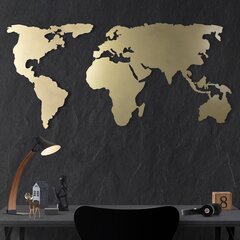 Sienų dekoracija World Map, 1 vnt kaina ir informacija | Interjero detalės | pigu.lt