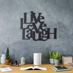 Декорация на стену Live Love Laugh, 1 шт. цена и информация | Детали интерьера | pigu.lt