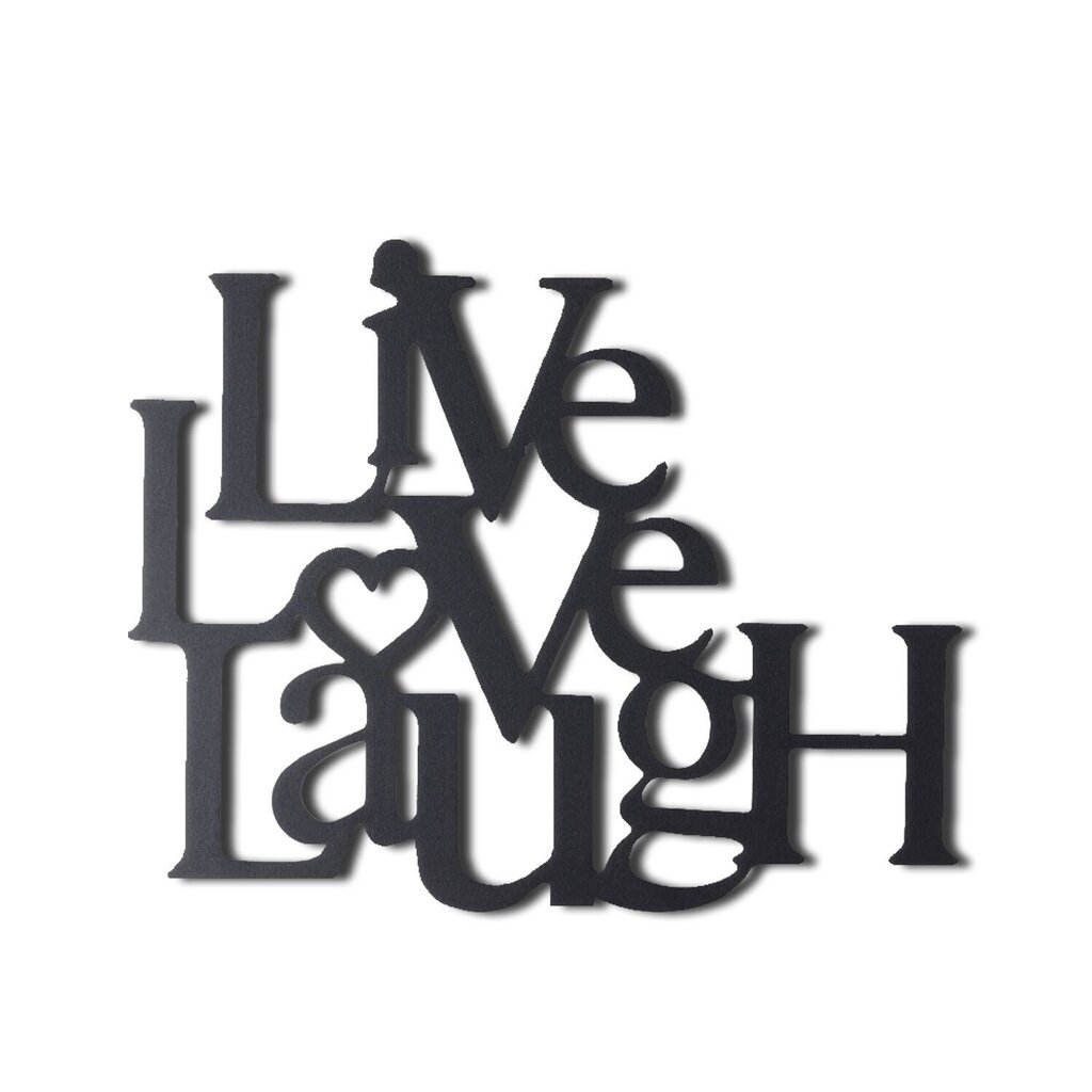 Sienų dekoracija Live Love Laugh, 1 vnt. kaina ir informacija | Interjero detalės | pigu.lt