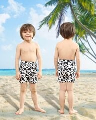 Плавательные шорты для мальчиков Kouric, быстросохнущие, чёрные/белые цена и информация | Плавки для мальчиков | pigu.lt