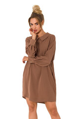 M740 Платье-рубашка с цепочкой - шоколадный цена и информация | Платья | pigu.lt