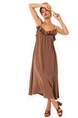 Suknelė moterims M743, ruda kaina ir informacija | Suknelės | pigu.lt