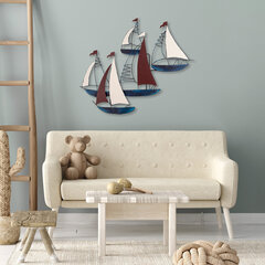 Sienų dekoracija Boats, 1 vnt kaina ir informacija | Interjero detalės | pigu.lt