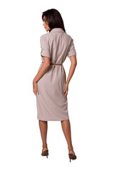 Женское светло-бежевое трикотажное платье цена и информация | Платья | pigu.lt