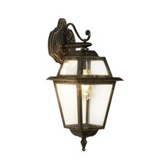 Searchlight уличный, фасадный настенный светильник NEW ORLEANS, 1xE27x60W, IP44, черный и золотой,1522 цена и информация | Уличные светильники | pigu.lt