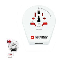 Dabartinis adapteris Skross 1500267 Jungtinė Karalystė International 1 x USB kaina ir informacija | Elektros jungikliai, rozetės | pigu.lt