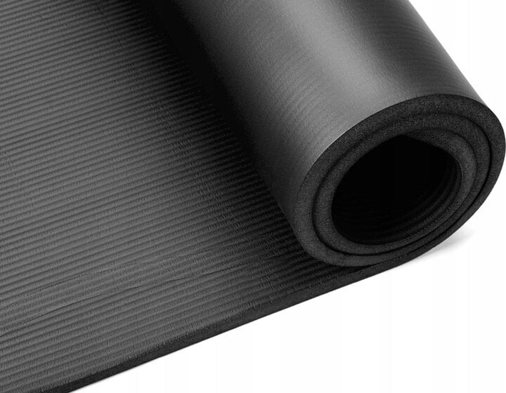 Jogos kilimėlis Gymtek, 180x61x1,5 cm, juodas цена и информация | Kilimėliai sportui | pigu.lt