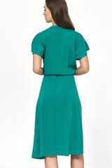 Зеленое вискозное платье с вырезом кимоно - S222 цена и информация | Платья | pigu.lt