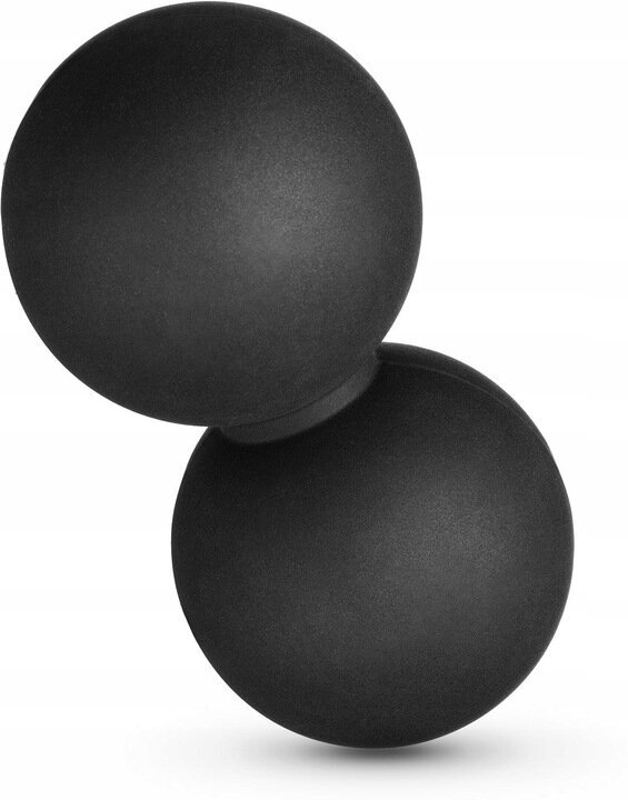 Dvigubas masažo kamuoliukas Gymtek, 12,6x6,3cm, juodas kaina ir informacija | Masažo reikmenys | pigu.lt