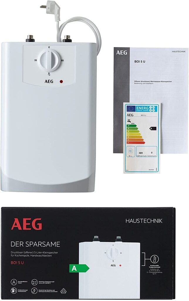 Vandens šildytuvas AEG BOI 5U, 5 l kaina ir informacija | Vandens šildytuvai | pigu.lt