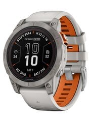 Garmin fēnix® 7 Pro Sapphire Solar Titanium/Fog Gray/Ember Orange 47mm. kaina ir informacija | Išmanieji laikrodžiai (smartwatch) | pigu.lt