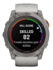 Garmin fēnix® 7X Pro Sapphire Solar Titanium/Fog Gray/Ember Orange цена и информация | Смарт-часы (smartwatch) | pigu.lt